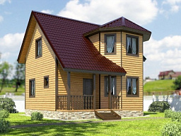 Каркасный дом 7x7 - КД 31 - строительство под ключ, проекты и цены в Казани - Строительная компания «Метрика»