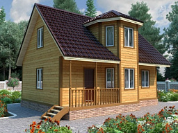 Каркасный дом 9х6 - КД 37 - строительство под ключ, проекты и цены в Казани - Строительная компания «Метрика»