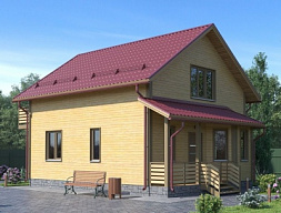 Каркасный дом 9x7 - КД 45 - строительство под ключ, проекты и цены в Казани - Строительная компания «Метрика»