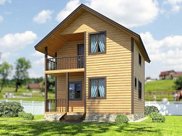 Каркасный дом 6x6 - КД 17 - строительство под ключ, проекты и цены в Казани - Строительная компания «Метрика»