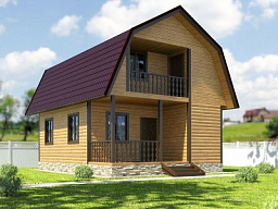 Каркасный дом 6x8 - КД 28 - строительство под ключ, проекты и цены в Казани - Строительная компания «Метрика»