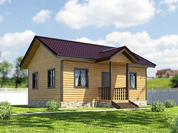 Каркасный дом 6x8 - КД 6 - строительство под ключ, проекты и цены в Казани - Строительная компания «Метрика»