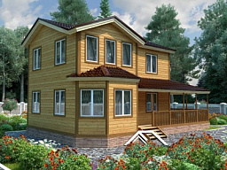 Каркасный дом 7х9 - КД 40 - строительство под ключ, проекты и цены в Казани - Строительная компания «Метрика»
