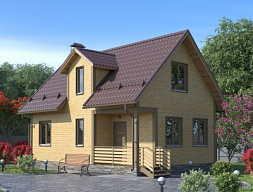 Каркасный дом 9x6 - КД 36 - строительство под ключ, проекты и цены в Казани - Строительная компания «Метрика»