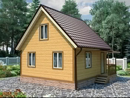 Каркасный дом 6х6 - КД 10 - строительство под ключ, проекты и цены в Казани - Строительная компания «Метрика»