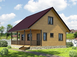 Каркасный дом 8x8 - КД 41 - строительство под ключ, проекты и цены в Казани - Строительная компания «Метрика»