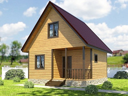 Каркасный дом 6x6 - КД 12 - строительство под ключ, проекты и цены в Казани - Строительная компания «Метрика»