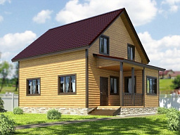 Каркасный дом 11.5х7.5 - КД 39 - строительство под ключ, проекты и цены в Казани - Строительная компания «Метрика»