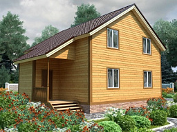 Каркасный дом 8x9 - КД 48 - строительство под ключ, проекты и цены в Казани - Строительная компания «Метрика»