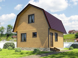 Каркасный дом 6x6 - КД 16 - строительство под ключ, проекты и цены в Казани - Строительная компания «Метрика»