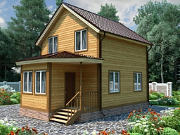 Каркасный дом 6х6 - КД 20 - строительство под ключ, проекты и цены в Казани - Строительная компания «Метрика»