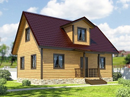 Каркасный дом 7.5x9 - КД 35 - строительство под ключ, проекты и цены в Казани - Строительная компания «Метрика»
