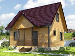 Каркасный дом 7.5х7 - КД 23 - строительство под ключ, проекты и цены в Казани - Строительная компания «Метрика»
