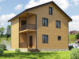 Каркасный дом 7x9 - КД 46 - строительство под ключ, проекты и цены в Казани - Строительная компания «Метрика»
