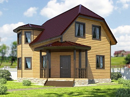 Каркасный дом 7x10 - КД 42 - строительство под ключ, проекты и цены в Казани - Строительная компания «Метрика»